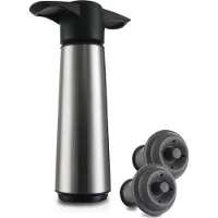 VacuVin Wine Saver, svart, rustfritt stål, plast, rustfritt stål, svart, svart, plast, 70 mm