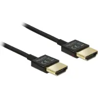 DeLOCK HDMI-kabel HDMI-A hann til HDMI-A hann, 2 m Slim
