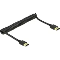 DeLOCK - High Speed - HDMI-kabel med Ethernet - HDMI hann til HDMI hann - 1.5 m - trippel beskyttelse - svart - rullet sammen, 4K-støtte