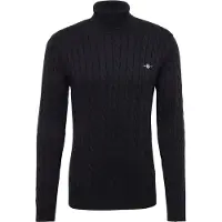 Gant for man. 8050607 Black eights knitted jumper (XXL), Casual, Cotton