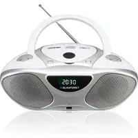Blaupunkt BB14WH Boombox med radio/CD/MP3-spiller/AUX (hvit)