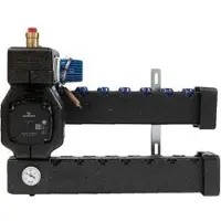 Wavin Midishunt 5kreds ,Isoleret, Med Grundfos UPM3Hybrid 15-70 pumpe