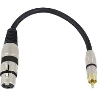 Omnitronic 3022075J, XLR (3-pin), Hunkjønn, RCA, Hankjønn, 0,15 m, Sort