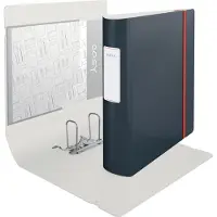 Leitz 180° Active Cozy - Hevarmbuefil - bokryggbredde: 82 mm - for A4 (210 x 297 mm) - kapasitet: 500 ark - fløyelsgrå