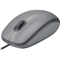 Logitech M110 Silent - Mus - høyre- og venstrehåndet - optisk - 3 knapper - kablet - USB-A - mellomgrå