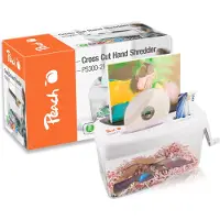 Peach Makulator PS300-21, Cross shredding, 21 cm, 4 L, Home office/Personal, P-4, Sort, Blå, Grå