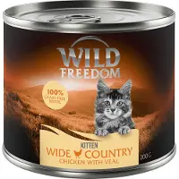 Wild Freedom Kitten - 6 x 200 g Kalv og kylling
