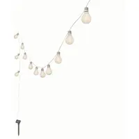 LINDBY LED-lyslenke Lampini, 200 cm, svart, IP44