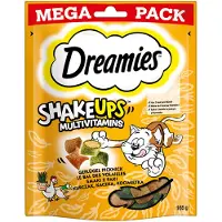 Dreamies Shakeups Multivitamins Snacks - Økonomipakke Fjærkre Picknick (4 x 165 g)