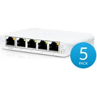 Ubiquiti UniFi Switch USW Flex Mini - Switch - smart - 4 x 10/100/1000 + 1 x 10/100/1000 (PoE+) - stasjonær - PoE+ (en pakke 5)