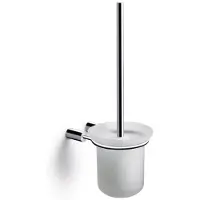 Pressalit toiletbørste med glasskål til væg pol rf stål