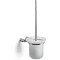 Pressalit toiletbørste m/glasskål t/væg , bør rf stål