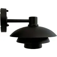 Dyberg Larsen utendørs vegglampe Morph, Ø 24 cm, svart, metall