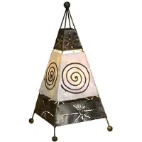 WORU Carlo bordlampe med spiral- og solmotiv