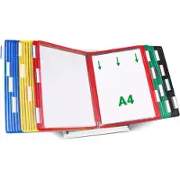 Tarifold Bord Display A4 30 Lommer Assorterede Farver