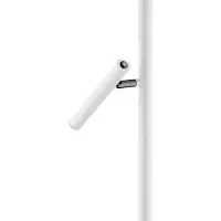 HELL LED-gulvlampe Streak, 2 lyskilder, dimmer, hvit