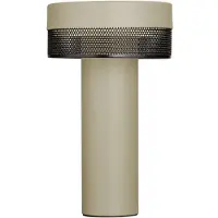 HELL LED-bordlampe Mesh oppladbart batteri, høyde 24 cm, sand/svart