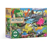 Eeboo Puslespill - 20 Brikker - Dinoland - - OneSize - Puslespill