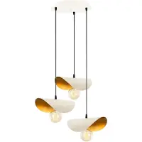 Opviq Hengelampe Sivani MR-964 3 lyskilder rondel hvit/gull