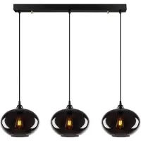 Opviq Hengelampe Smoked 052 3 lyskilder i lineært glass Ø27cm