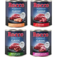 Rocco Økonomipakke: Classic 24 x 800 g - Blandet pakke 3 (4 storfevarianter)