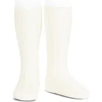 Condor Knestrømper - Rib - Krem - - 12-24 md - Sokker