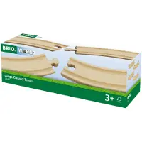 BRIO Buede skinner - 4 Deler - Lang - Tre 33342 - - OneSize - Togskinner