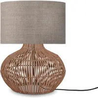 Good&Mojo bordlampe Kalahari, 32 cm, mørkt lin