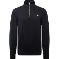 Gant for man. 8030170 Black cotton half-zip sweater (M), Casual