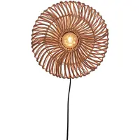 Good&Mojo Zanzibar vegglampe, Ø 40 cm, natur
