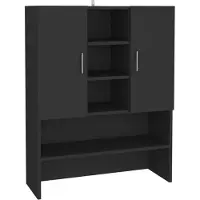vidaXL Vaskemaskinskap svart 70,5x25,5x90 cm
