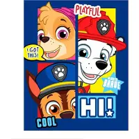 Borg Living Barneteppe - Paw Patrol og hans valpevenner - 100x140 cm - Mykt fleeceteppe -