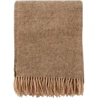 Klippan Yllefabrik Ullpledd - 130x200 cm - Gotlandsull/lammeull - Gotland Beige