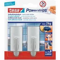 TESA 58055-00004, Universalkrok, Kromfarget, Plast, 2 kg, 2 stykker, Blister