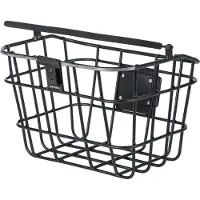 Basil Bremen, Front, Sykkelkurv, Aluminium, Sort, 5 kg, 380 mm