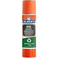 ELMER'S Elmers Pure skolelimstifter | Gjennomsiktig i tørr tilstand | 93 % naturlige ingredienser | 20 g | 5 stk