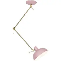 QAZQA Retro taklampe rosa med bronse - Milou