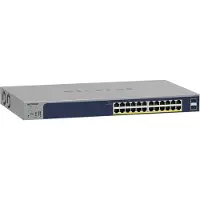Netgear Smart GS724TP - Switch - L3 Lite - smart - 24 x 10/100/1000 (PoE+) + 2 x Gigabit SFP - stasjonær, rackmonterbar - PoE+ (190 W)