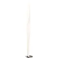 Kdln gulvlampe Shakti, krom, hvit satinert, høyde 200 cm