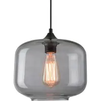 Zambelis Hengelampe 14102 av glass, røykgrå, Ø 24 cm