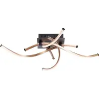 Paul Neuhaus LED-taklampe Polina, 4 lyskilder, gull, dimbar