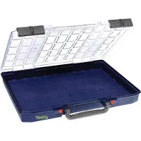Raaco CarryLite, Verktøy boks, Polykarbonat (PC), Polypropylen, Blå, Hvit, Hengsel, 413 mm, 330 mm