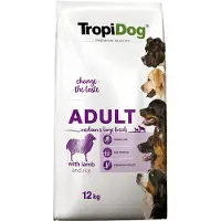 Tropidog Premium Adult Medium/Large, lammekjøtt og ris - 12 kg