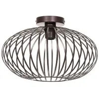LINDBY Nahele taklampe, brun, metall, Ø 40 cm, E27