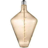 LUCANDE LED-pære, E27, Ø15cm, 4W, 2700K, ravfarget