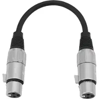 Omnitronic 3022075C XLR Adapterkabel [1x XLR-bøsning 3-polet - 1x XLR-bøsning 3-polet] 0.15 m Sort