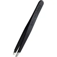 Browgame Cosmetics Signature Tweezer Slanted Soft Touch Black