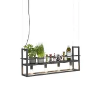 QAZQA Smart pendellampe svart inkl. WiFi A60 - Cage Rack