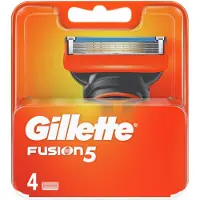 Gillette Fusion - Patron for påfyllbar barberhøvel - hann - 5 blad (en pakke 4)