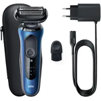 Braun Series 6 61-B1000s barbermaskin SensoFlex, svart/blå